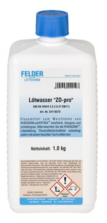 Pájecí voda "ZD - PRO" - 1 kg lahev